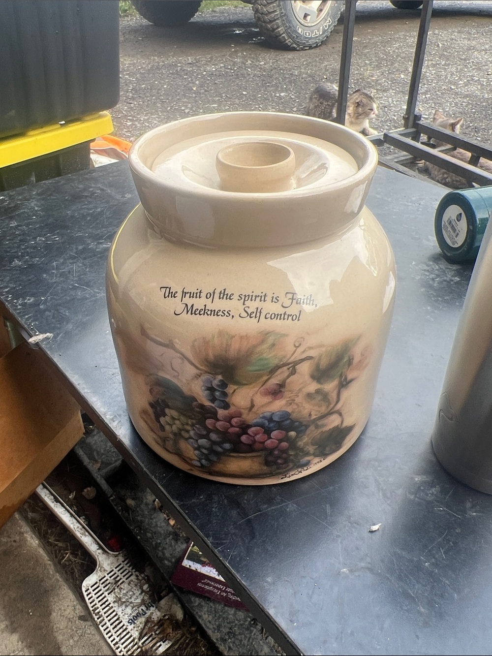 Vintage Cream Ceramic cannister